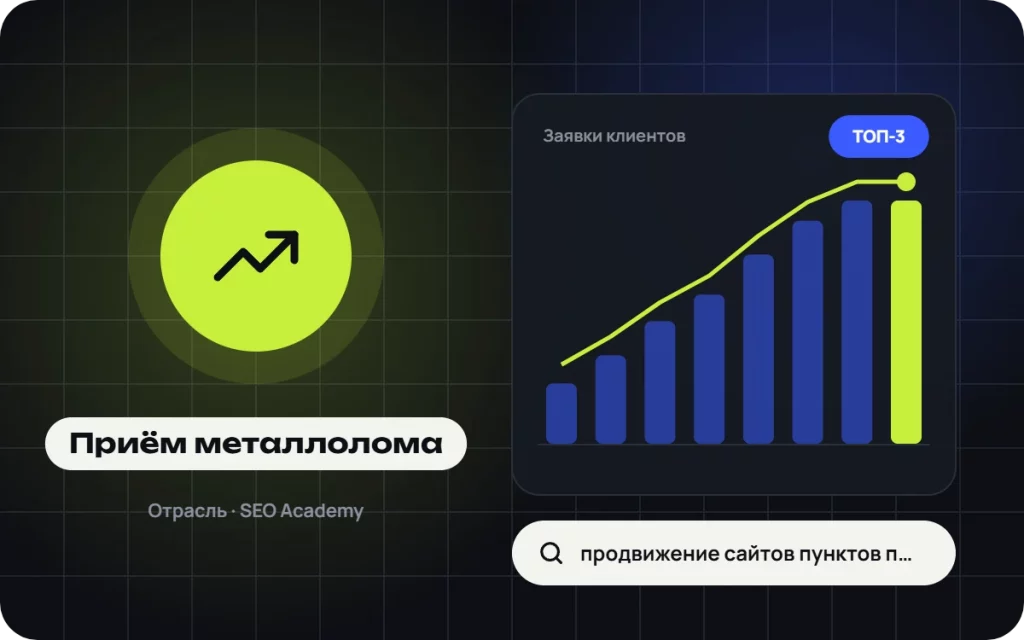 Продвижение сайтов пунктов приёма металлолома